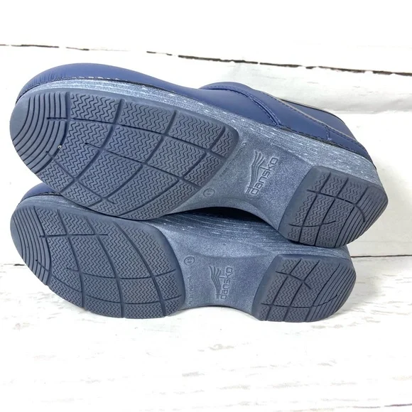 Dansko LT Pro Clogs Women’s Size 41 US 10.5-11 Blue Smooth Leather. - Picture 11 of 12